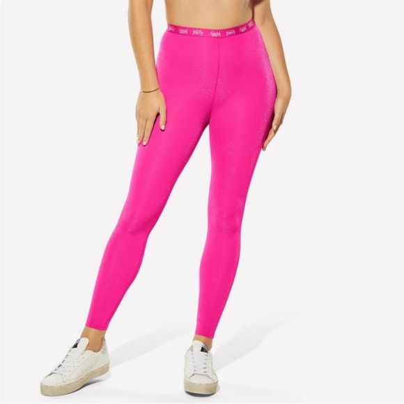 YITTY Pants - Yitty Womens Shaping Leggings  Pink Womens Spotlight Ruched High Rise Size 1X